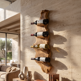 Handcrafted tabletop wine rack, elegant bottle storage. Image 5 of 8.