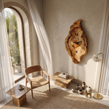 Rustic live edge wood wall clock, bedroom decor, natural, unique, handcrafted, organic, circular, analog, time.