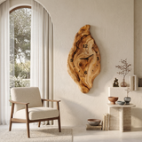 Rustic live edge wood wall clock, ideal for bedroom decor. Unique natural design, image 3 of 8.
