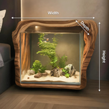 Spry Interior Rustic Live Edge Solid Wood Aquarium Frame