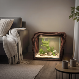 Spry Interior Rustic Live Edge Solid Wood Aquarium Frame