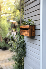 Handcrafted wooden garden mailbox, unique outdoor decor, image 2 of 6
